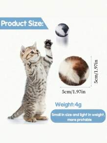 5pcs/10pcs Plush Cat Toys Balls - Interactive Pets Toys Plush Balls With Morp Stripes, Suitable For Cats And Dogs - Soft, No Battery Required