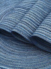 1 Pc/4 Pcs/8 Pcs Round Woven Cup Coasters (18cm)/Placemats (36cm), Home-Use Round Anti-Dirty Heat-Insulated Placemats, Practical Anti-Scald Mats For Weddings And Events, Washable Kitchen Table Pads, Suitable For Family Gatherings, Weddings, Parties And Daily Home Dining, Blue Color