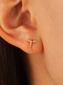 1 par de pendientes tipo mariposa minimalistas, joyas de moda aptas para uso diario, un regalo sorpresa perfecto para la novia o la mejor amiga