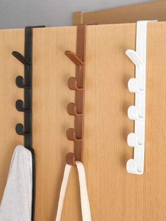 1PC Bedroom Door Pendant, Dormitory Wardrobe Hook (For Hanging Bags, Hats, Towels, Bath Towels), Maximum Weight Capacity Of 3 Pounds, Wall Mounted Plastic Storage Box, Multifunctional Home Decoration Accessories, Adhesive Hook, Towel Rack