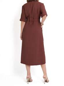 MARANTTI WOMEN'S CHAMISER DRESS - 鏽棕色 - 查看 4