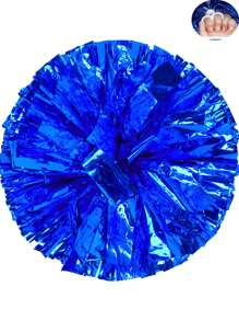 2pcs Football/Basketball Cheerleader Pom Poms, Metal Series Sports Team Activity, Dancing Performance Props, Square Dance Game Props, Dancing And Fan Cheering Props, Suitable For Outdoor Sports Team Performances