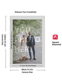 1pc Custom 5D DIY Diamond Art Painting Kit - Personalize With Your Photo, Round Or Square Acrylic Diamonds, Ideal For Home Decor & Unique Gifts, 11.81x15.7in, Diamond Art Kits - Multicolor - View 70