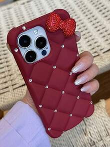 奢华亮片绗缝手机壳 适用于 17 15 Pro Max 13 14 12 11 16