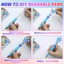 100pcs Beadable Pens Bulk With 50 Refilled 25 Pens 25 Gift BAGS DIY Pen Making Kit Smooth Writing Ballpoint Pens For Office Gifts - Ballpoint Pen-macaroon - View 5
