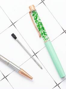 2pcs Random Dried Flower Ball Point Pen. Elegant Ballpoint Pen, Suitable For Women, Girls, Teachers, School, Office As Graduation Gift. Black Ink, Medium Nib. Suitable For Females, Girlfriends, Daughters, Teachers And Others, Or Can Be Placed In Office, Stationery Shop, Home, School, Etc. School Supplies,Back To School