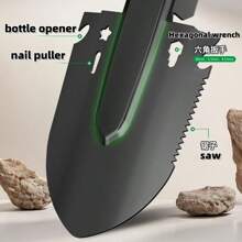 1. A Stainless Steel Outdoor Multi-Functional Shovel