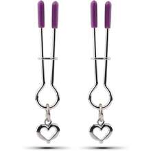 Brustwarzenklammer geeignet für Druckmetall-Herzanhänger, für Anfänger ohne Piercings, Clip-Körperschmuck mit künstlichen Perforationen (Lila) Geschlecht, Sexy, Sexspielzeug, Sexwerkzeuge, Geschlechtswerkzeuge, SM-Produkte für Mann Frau & Paar