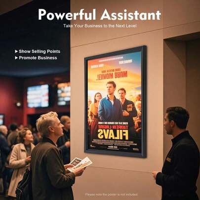 Rainaut 27X40nch LED Poster Frame, NEW LED Backlit Movie Poster, Art Picture Frame Light Box, 18W Advertising Display Providing Lighting For Your Advertising Posters And Attracting More Customers