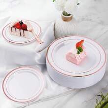 50 Stück Besteckset in Roségold, geeignet für Thanksgiving Dinner, Kuchen, Süßigkeiten und Snacks, für Zuhause und Outdoor, spülmaschinenfest, hervorragend für Partys und Hochzeiten, Schulbedarf