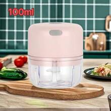 1 Pc, Garlic Mincer, Kitchen Grinder, Mini Chopper, Blender, 3.38/8.45/3.38+8.45oz, Cordless Electric Garlic Mincer, Simple Design, Mini Portable Kitchen Garlic Press, USB Rechargeable Garlic Mincer, Food Processor, Home, Kitchen Items, Camping, Travel Essentials, Christmas, Halloween, Holiday Essentials, Home Essentials, Household Items, Benifit Storage And Organize, Kitchen Accessories, Household Items