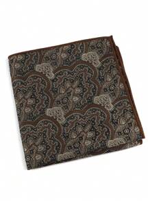 ZLQ&GOU 1pc Fashion Men's Handkerchief, Paisley Pattern Pocket Square, Contrast Color Woven Handkerchief Suitable For Wedding, Party, Formal Occasions, Gentlemen's Suit Decoration