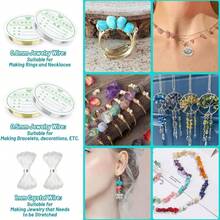 PAXCOO 2278 piezas de cuentas de cristal para hacer joyas, kit de fabricación de anillos de 48 colores, kit de fabricación de joyas de cristal para adultos para hacer brazaletes, aretes y collares - 1 - Ver 4