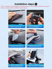 Black Suction Cup Car Phone Holder, Suitable For Daily Driving Navigation And Phone Storage - Black - View 11