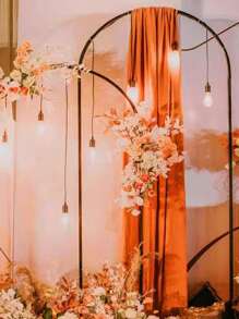 1 pieza Soporte para arco de fondo, Kit de arco de globos para boda, disponible en diferentes tamaños dorados y negros, apto para boda, San Valentín, aniversario, fiesta de graduación, decoración y fondo de fotografía