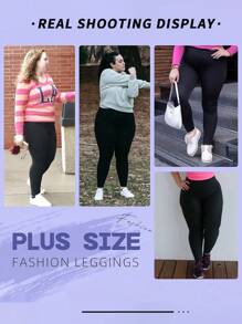 6pecil Leggings a vita alta, taglie forti per donne, morbidi ed elastici, con design snellente, adatti per yoga, running, palestra e uso quotidiano casual, ideali per donne attive