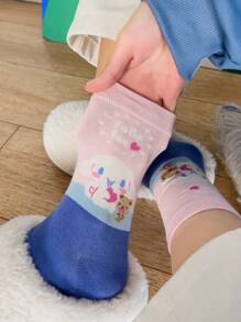Sanrio 5Pairs Sanrio Cute Anime Socks Licensed Cute Cartoon Anime Gamer Tube Socks | Perfect For Christmas And Halloween, Funny, Cheerful, And Crazy Designs, Suitable For Street Style, Hip Hop, Basketball, And Skateboarding