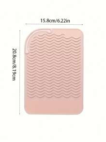 Tapete de Silicone Resistente ao Calor para Chapinhas e Ferros de Enrolar - Design de Onda Antiderrapante, 4 Cores (Bege/Preto/Branco/Azul Claro), Proteção de Ferramenta de Calor e Organizador de Suporte Durável