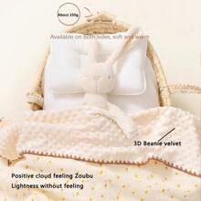 1pc Baby Blanket, Adorable Pattern, Plush Sherpa Fabric, Multi-Functional Use - Stroller Cover, Newborn Swaddle, Nap Blanket, Summer Quilt, Suitable For Spring, Summer, Autumn, Outdoor Use, Size: 100cm*100cm