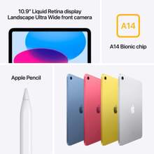 Apple iPad de 10.a generación - Chip A14 Bionic y pantalla Liquid Retina de 10.9" con carga rápida por USB-C, modelo WiFi