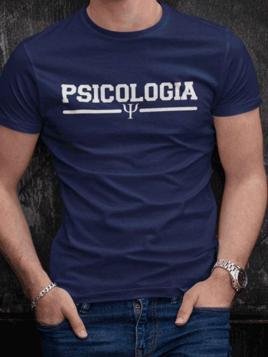Unisex T-Shirt Psychologist Profession 100% Cotton Shirt - Màu xanh hải quân - Xem 1