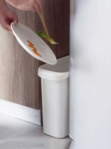 Contenitore per rifiuti multifunzionale minimalista in plastica per spazi stretti, pattumiera per cucina, bagno, stile nordico, senza coperchio