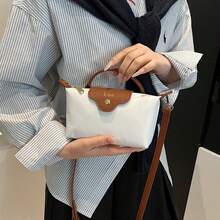 1pc Personalized Letter Upper/Lower Case Name Design Chic Casual Handbag Women Fashion Tote Bag Nylon Fabric Shoulder Crossbody Bag 2025 New Versatile Color Block Wallet Purse Wallet For Women Wallet Cute Wallet, All-Purpose, Large Capacity, Versatile, Contracted, Funny, Kawaii, Y2K, Minimalist, Commuting, Business Casual, Basics, Custom, Personalized