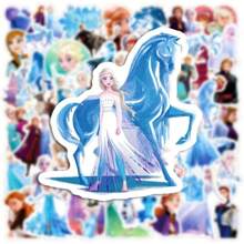 Disney Disney 50 PCS Set Of Cute Anime Stickers,Frozen Stickers,Elsa Stickers,Anna Stickers,Phone Stickers,IPad Stickers,Decals,Motorcycle,Luggage,Guitar Skateboard,Refrigerator Stickers,Computer Stickers,Cartoon Classic Stickers For Fun,Gifts,Stickers