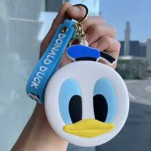 1pc Disney Cartoon Winnie The Pooh Coin Purse Keychain, Cute Pendant Bag Charm, Earphone Cable Organizer, Small Gift, School Supplies,Back To School