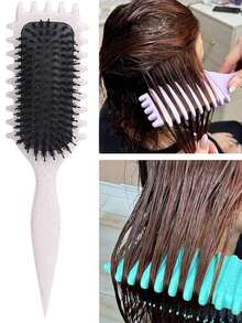 卷发定型梳 – 顺滑防毛躁梳，适用于干湿发 | 增强卷度，轻柔滑动，轻松造型 - 彩色 - 查看 11