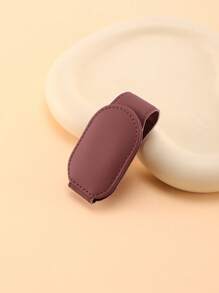 1pc Car Sunglasses Holder Glasses Hanger Clip For Car Sun Visor With Leather Adsorption Automotive Interior Accessories For All Eyeglasses