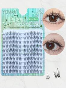 120pcs Lash Clusters DIY Eyelash Extensions Cluster Lashes Wispy Individual False Eyelashes C D Curling 8-12mm Thick Fluffy Eyelash Clusters - C - View 2