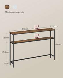 Sofa Tables - Marrón vintage + negro tintado - Ver 7