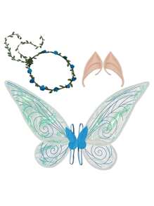 1PC/3pcs Fairy Wings For Adults,Butterfly Wings,Angel Wings,Fairy Costume For Women Halloween Dress Up Party Favor,Festival Costume Props(The Stripes On The Wings Are Random In Color)