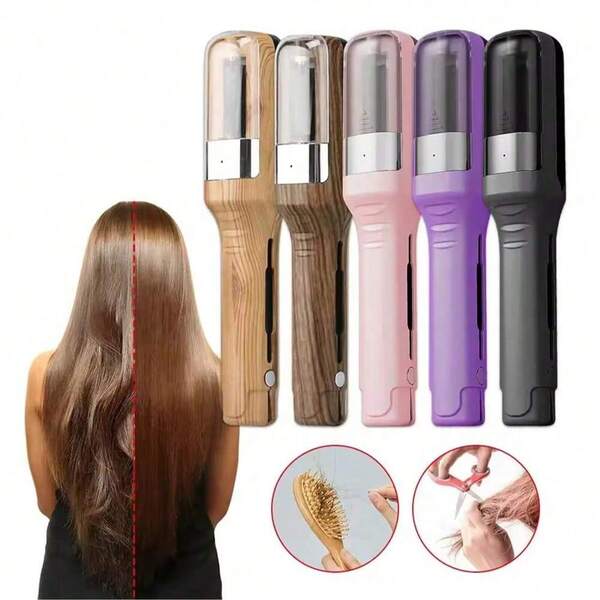 1pc Original Cordless Split End Hair Trimmer Rechargeable Home Tool Hair Clipper For Dry Damaged Splitting Broken Brittle Straight Curly Frizzy Beauty Rechargeable Cordless Split End Hair Trimmer, Split End Hair Trimmer, Remove Damaged Hair, Repair Hair Care Treatment Crushing Device Razor