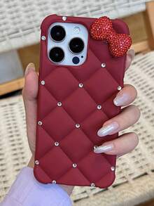 奢华亮片绗缝手机壳 适用于 17 15 Pro Max 13 14 12 11 16