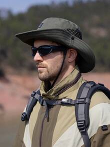 1pc Breathable Mesh Men's Sun Hat, Outdoor UV ProtectionMen's Sun Hat Summer Hat, Suitable For Summer Outdoor Activities Such As Hiking And Fishing - 9228 - View 6