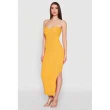 Side Slit Maxi Tube Dress - Multicolor - View 1