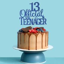 1 件闪光 13 官方青少年蛋糕装饰，官方 13 青少年生日蛋糕装饰 - 13 岁生日蛋糕装饰，13 岁生日快乐蛋糕装饰派对装饰派对用品