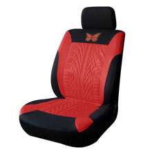 1pc Car Hot Stamping Butterfly Fabric Indentation Press Car Seat Cover All Season Universal Seat Cover