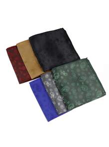 ZLQ&GOU 1pc Paisley Pattern Handkerchief, Elegant & Comfortable Pocket Square For Men, Suitable For Formal Occasions Such As Dress Shirt And Dinner Party - Multiple Colors Available