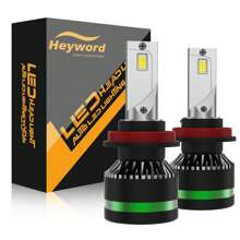 Heyword Heyword 2pcs New Upgraded LED 9005/HB3 9006/HB4 H1 H4 H7 H11 H13 9007 9004 9012 50000LM 180W High Low Beam Car Bulbs 6000K Cooling White Easy To Install 3570 CPS Chip 800% High Brightness