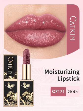 CATKIN Lápiz labial esculpidor hidratante, CP171 color Gobi, resistente al agua y de larga duración con acabado satinado suave