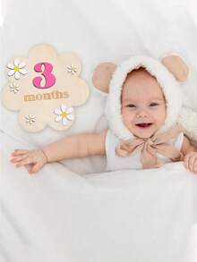 1 套新生儿摄影 0-12 个月里程碑道具，木制洗礼照片拍摄卡，婴儿洗礼家庭装饰礼物，婴儿洗礼礼物，适合女孩/男孩，婴儿用品 - 彩色 - 查看 8