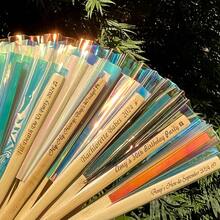 Personalized Custom Clacker Fans ,Graduation Hand Fans, Folding Hand Fan, Hand Fans For Party,Rave Dancing Fan, Iridescent Hand Fan, Rave Fan - Multicolor - View 6