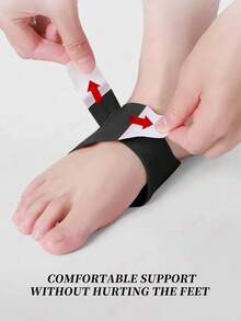 1 par de plantillas cómodas, transpirables y con soporte de arco, acolchadas para absorción de impactos, para deportes - Negro - Ver 4