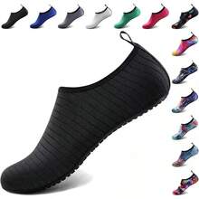 Water Shoes For Women Men Quick-Dry Aqua Socks Swim Beach Barefoot Yoga Exercise Wear Sport Accessories Pool Camping Must Haves Adult Youth Size - 黑色-w001 - 查看 1