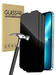 BOLLYMORE 3 piezas de protector de pantalla transparente de alta definición con filtro anti-espionaje izquierdo y derecho, compatible con iPhone 17 Pro Max/17 Air/17/16 Pro Max/16 Pro/16/15 Pro Max/15 Pro, compatible con funda de teléfono, cobertura completa, protección para el transporte, la oficina y lugares públicos - Negro - Ver 10