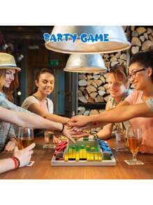 1 pieza Juego de Cerrar la Caja, Juego de dados de madera para 2-4 jugadores para fiestas, juegos de mesa de madera para oficina y hogar