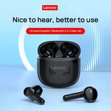 Lenovo True Wireless Bluetooth Headset PD1 Lossless Sound Quality Ergonomic Design Comfortable Wearing Smart Touch IPX4 Waterproof Design Bluetooth 5.3 Stable Transmission Black